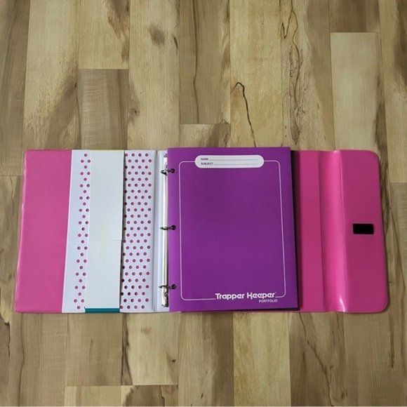 Trapper Keeper Binder Sunset New Mead The Oringal Trapper Keeper Pink Purple NWT - Picture 6 of 12